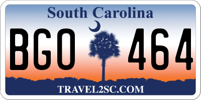 SC license plate BGO464