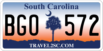SC license plate BGO572
