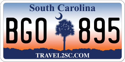 SC license plate BGO895