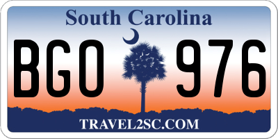 SC license plate BGO976