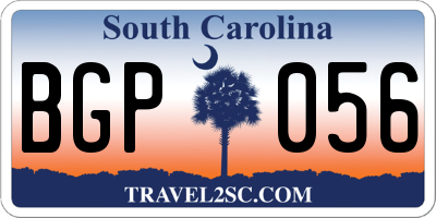 SC license plate BGP056