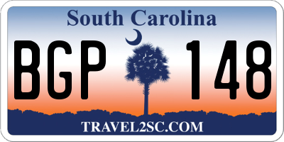 SC license plate BGP148
