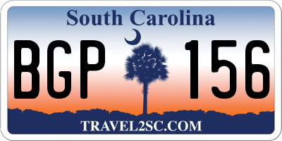 SC license plate BGP156
