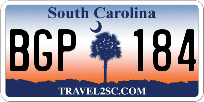 SC license plate BGP184
