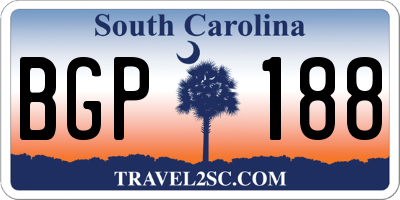 SC license plate BGP188