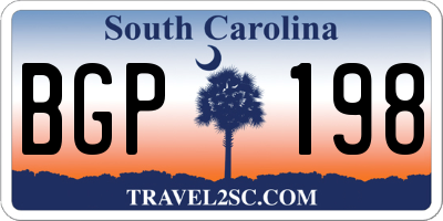 SC license plate BGP198