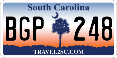 SC license plate BGP248
