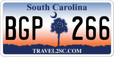 SC license plate BGP266