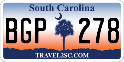 SC license plate BGP278