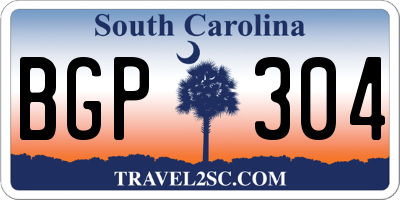 SC license plate BGP304