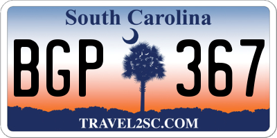 SC license plate BGP367