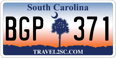 SC license plate BGP371