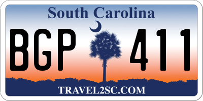 SC license plate BGP411