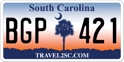 SC license plate BGP421