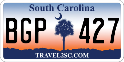 SC license plate BGP427