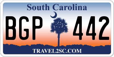 SC license plate BGP442