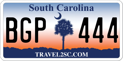 SC license plate BGP444