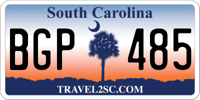 SC license plate BGP485