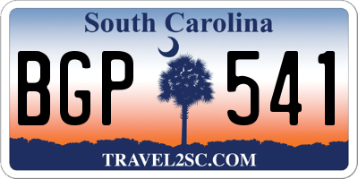 SC license plate BGP541