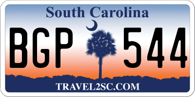 SC license plate BGP544