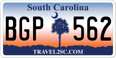 SC license plate BGP562