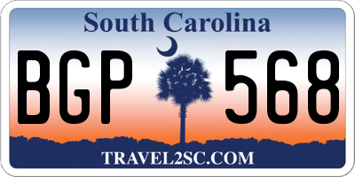 SC license plate BGP568