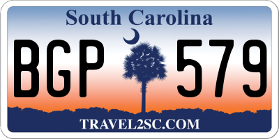 SC license plate BGP579