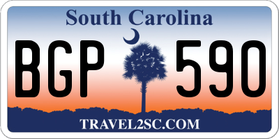 SC license plate BGP590