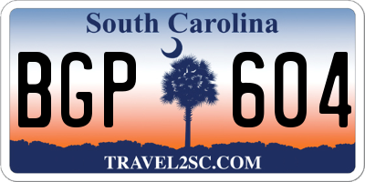 SC license plate BGP604