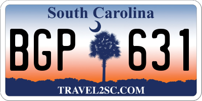 SC license plate BGP631