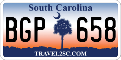 SC license plate BGP658