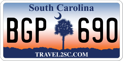 SC license plate BGP690