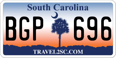 SC license plate BGP696