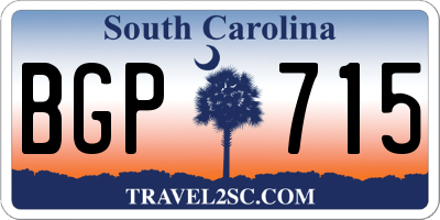 SC license plate BGP715