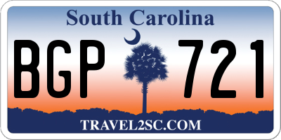 SC license plate BGP721