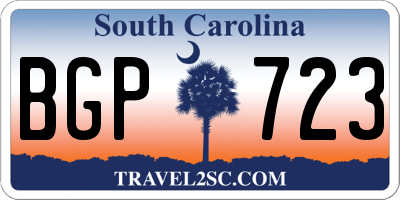 SC license plate BGP723