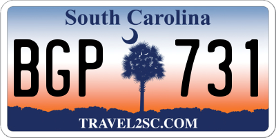 SC license plate BGP731