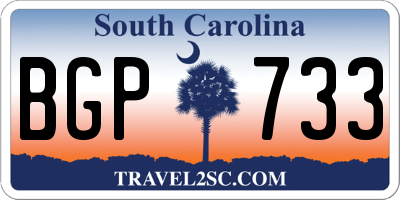 SC license plate BGP733