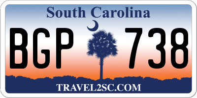 SC license plate BGP738