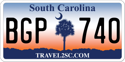 SC license plate BGP740
