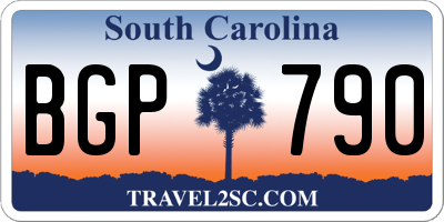 SC license plate BGP790