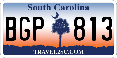 SC license plate BGP813