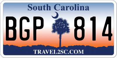 SC license plate BGP814