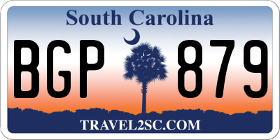SC license plate BGP879