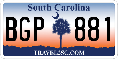 SC license plate BGP881