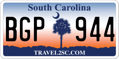 SC license plate BGP944