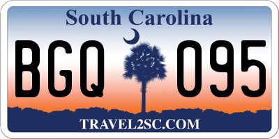 SC license plate BGQ095