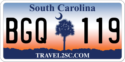 SC license plate BGQ119