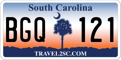 SC license plate BGQ121