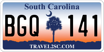 SC license plate BGQ141